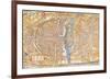 Plan of Paris from 1553-Truschet et Hoyau-Framed Art Print