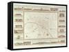 Plan of Paris Indicating Civil Hospitals and Homes, 1818, Published in 1820-Etienne Jules Thierry-Framed Stretched Canvas