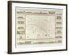 Plan of Paris Indicating Civil Hospitals and Homes, 1818, Published in 1820-Etienne Jules Thierry-Framed Giclee Print