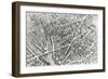 Plan of Paris, Known as the Plan de Turgot, Engraved by Claude Lucas, 1734-39-Louis Bretez-Framed Giclee Print