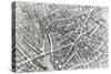 Plan of Paris, Known as the Plan de Turgot, Engraved by Claude Lucas, 1734-39-Louis Bretez-Stretched Canvas