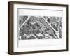 Plan of Paris, Known as the "Plan De Turgot," Engraved by Claude Lucas, 1734-39-Louis Bretez-Framed Giclee Print