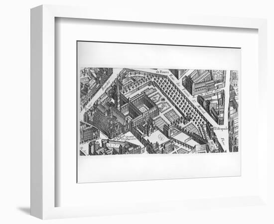 Plan of Paris, Known as the "Plan De Turgot," Engraved by Claude Lucas, 1734-39-Louis Bretez-Framed Giclee Print