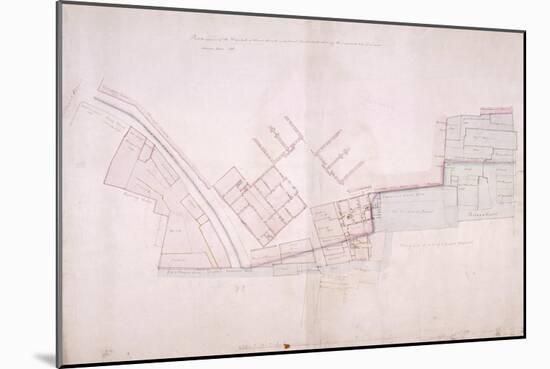 Plan of Part of Christ's Hospital, Newgate Street and St Bartolomew's Hospital, London, 1818-John Shaw the Elder-Mounted Giclee Print