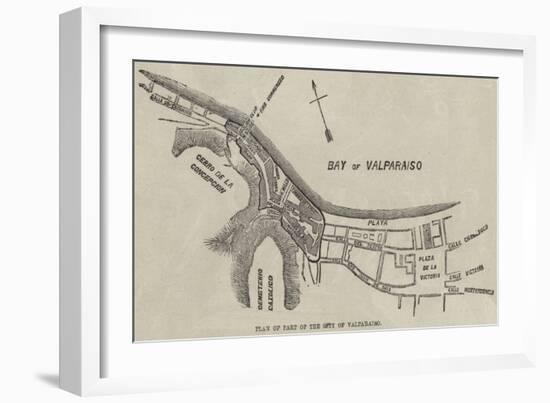 Plan of Part of the City of Valparaiso-null-Framed Giclee Print