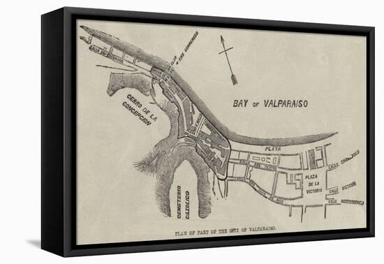 Plan of Part of the City of Valparaiso-null-Framed Stretched Canvas