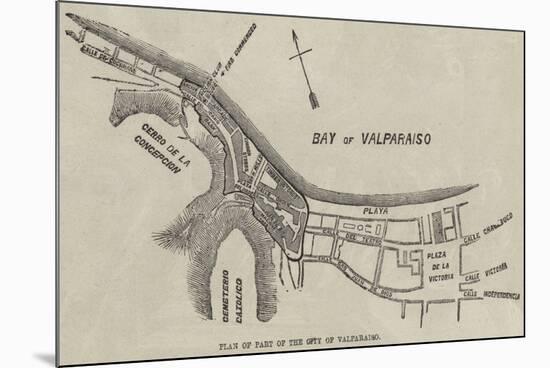 Plan of Part of the City of Valparaiso-null-Mounted Giclee Print