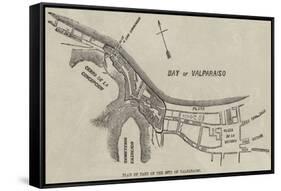 Plan of Part of the City of Valparaiso-null-Framed Stretched Canvas
