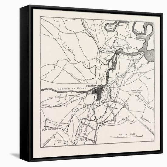 Plan of Petersburg-null-Framed Stretched Canvas