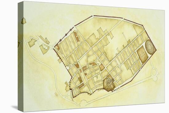 Plan of Pompeii-null-Stretched Canvas