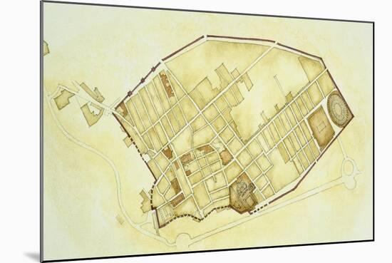 Plan of Pompeii-null-Mounted Giclee Print