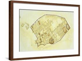 Plan of Pompeii-null-Framed Giclee Print