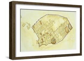 Plan of Pompeii-null-Framed Giclee Print