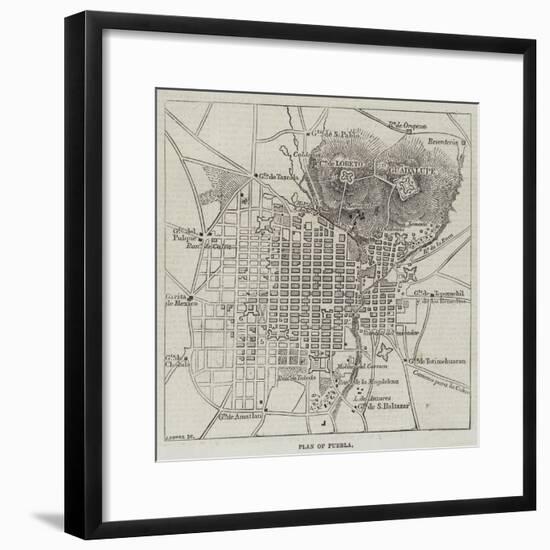 Plan of Puebla-John Dower-Framed Giclee Print