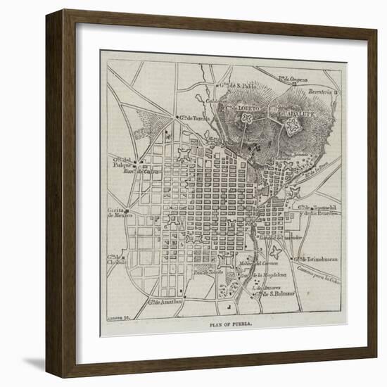 Plan of Puebla-John Dower-Framed Giclee Print