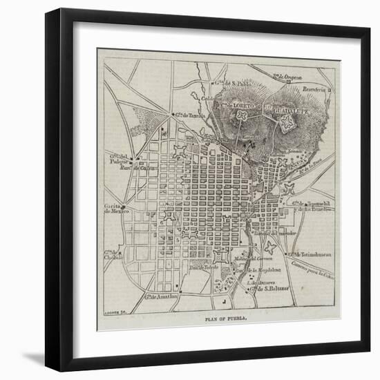 Plan of Puebla-John Dower-Framed Giclee Print