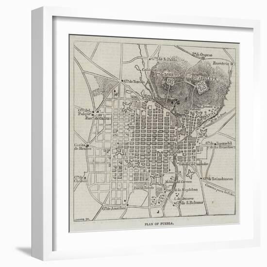 Plan of Puebla-John Dower-Framed Giclee Print