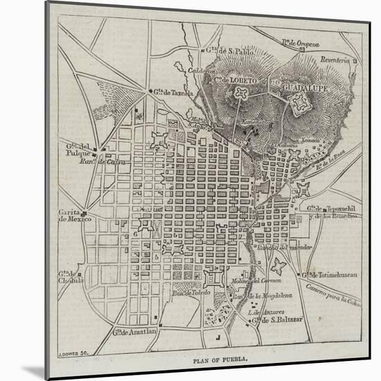 Plan of Puebla-John Dower-Mounted Giclee Print
