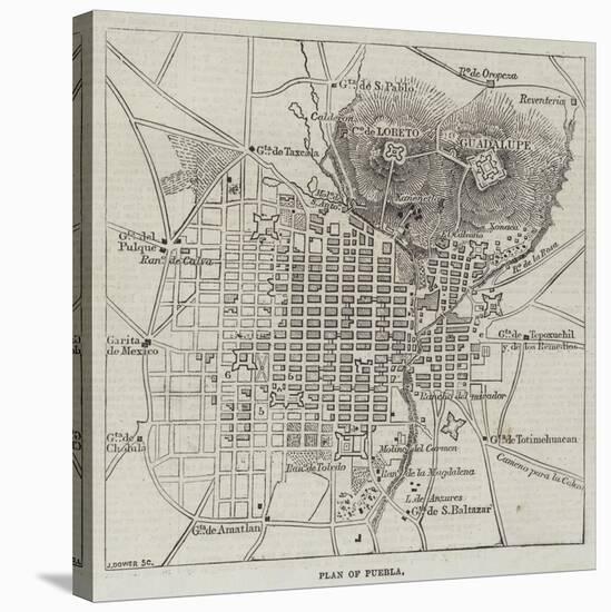 Plan of Puebla-John Dower-Stretched Canvas