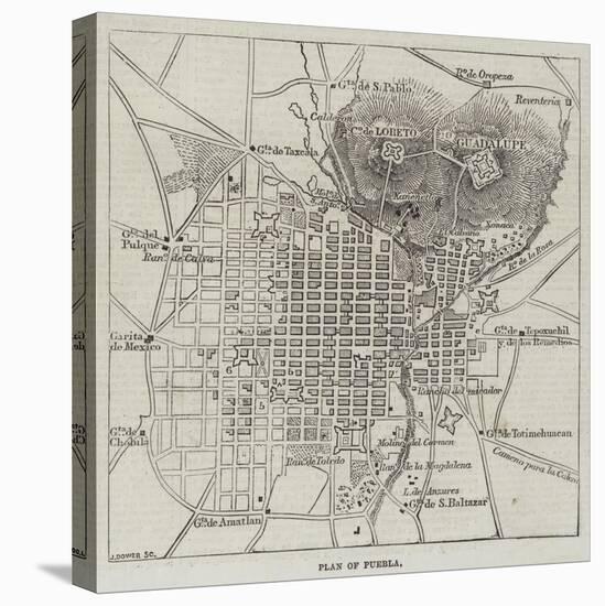 Plan of Puebla-John Dower-Stretched Canvas