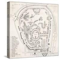 Plan of Regent's Park Including Regent's Canal and Marylebone Church-null-Stretched Canvas