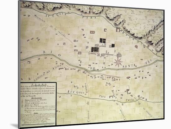 Plan Of Santa Fe-null-Mounted Giclee Print