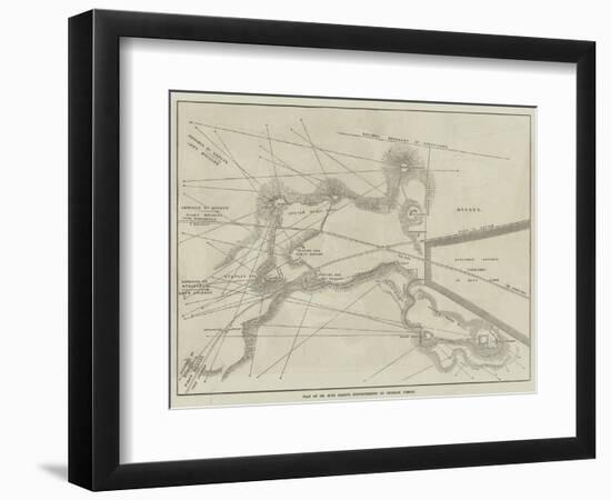 Plan of Sir Hope Grant's Intrenchments on Chobham Common-null-Framed Giclee Print