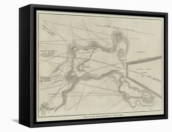 Plan of Sir Hope Grant's Intrenchments on Chobham Common-null-Framed Stretched Canvas