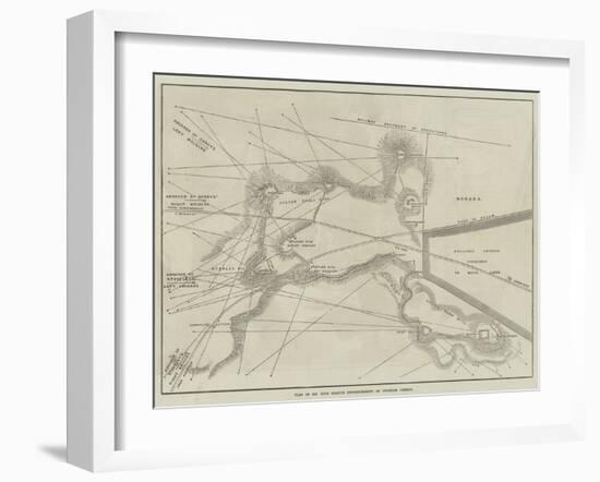 Plan of Sir Hope Grant's Intrenchments on Chobham Common-null-Framed Giclee Print