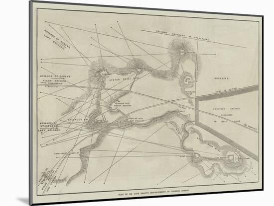 Plan of Sir Hope Grant's Intrenchments on Chobham Common-null-Mounted Giclee Print