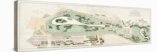 Plan of St James's Park, Westminster, London, 1710-null-Stretched Canvas