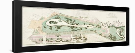 Plan of St James's Park, Westminster, London, 1710-null-Framed Giclee Print