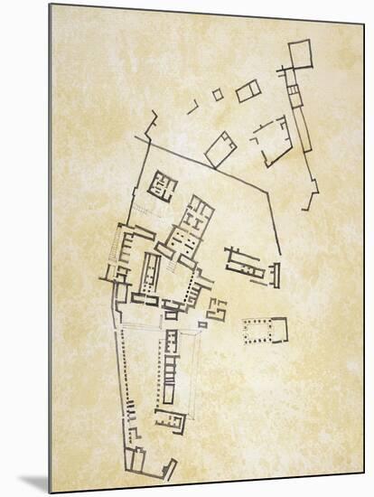 Plan of Temple of Isis at Philae-null-Mounted Giclee Print