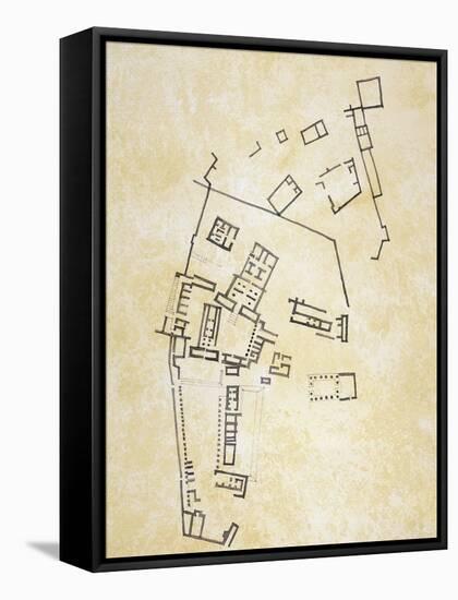 Plan of Temple of Isis at Philae-null-Framed Stretched Canvas