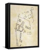 Plan of Temple of Isis at Philae-null-Framed Stretched Canvas