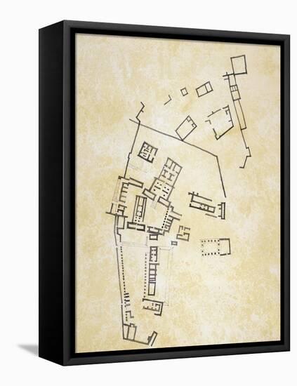 Plan of Temple of Isis at Philae-null-Framed Stretched Canvas