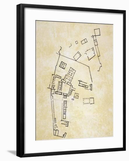 Plan of Temple of Isis at Philae-null-Framed Giclee Print