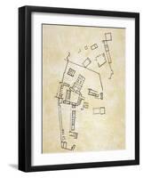 Plan of Temple of Isis at Philae-null-Framed Giclee Print