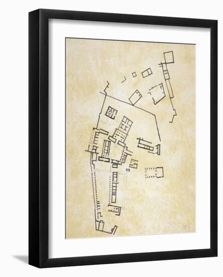 Plan of Temple of Isis at Philae-null-Framed Giclee Print