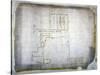 Plan of tenements in Addle Street, Aldermanbury and Philip Lane, London, c1666-Anon-Stretched Canvas