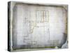 Plan of tenements in Addle Street, Aldermanbury and Philip Lane, London, c1666-Anon-Stretched Canvas