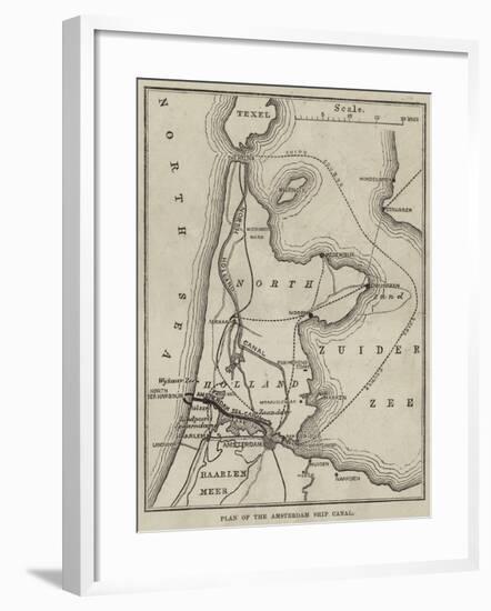 Plan of the Amsterdam Ship Canal-null-Framed Giclee Print