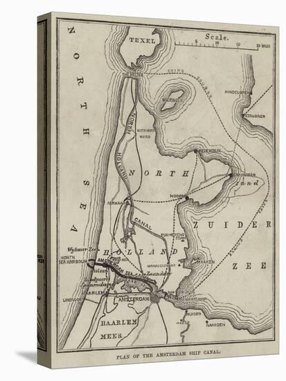 Plan of the Amsterdam Ship Canal-null-Stretched Canvas