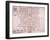 Plan of the Area North of Oxford Street, London, 1719-John Prince-Framed Giclee Print