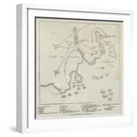 Plan of the Attack on Bomarsund-null-Framed Giclee Print