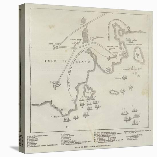 Plan of the Attack on Bomarsund-null-Stretched Canvas