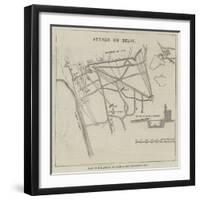 Plan of the Attack on Delhi-null-Framed Giclee Print