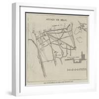 Plan of the Attack on Delhi-null-Framed Giclee Print