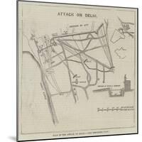 Plan of the Attack on Delhi-null-Mounted Giclee Print