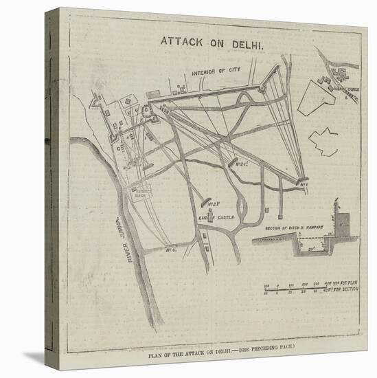Plan of the Attack on Delhi-null-Stretched Canvas